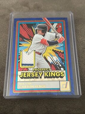 2026 Panini Donruss - Carson Benge #PJK-CB - Prospect Jersey Kings Blue NY Mets